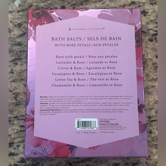NEW Measurable Difference Bath Salts With Rose Petals
Set Of 6 Tubes - Picture 2 of 2